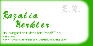 rozalia merkler business card